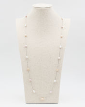 Load image into Gallery viewer, 34&quot; Elongated Pearl Beaded Necklace
