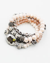 Load image into Gallery viewer, Precious Stone &amp; Crystal Layered Bracelet Set
