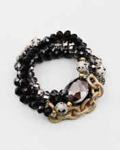 Load image into Gallery viewer, Precious Stone &amp; Crystal Layered Bracelet Set
