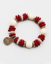 Load image into Gallery viewer, Golden Coin Charm Stretch Bracelet
