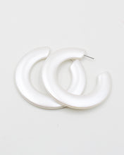 Load image into Gallery viewer, Jumbo Flat Open Hoop Painted Plastic Earrings

