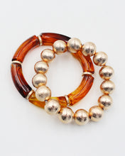 Load image into Gallery viewer, Metal Ball &amp; Resin Link Multiple Layered Bracelet
