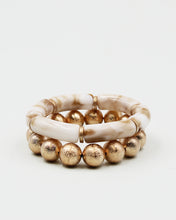Load image into Gallery viewer, Metal Ball &amp; Resin Link Multiple Layered Bracelet
