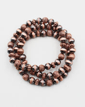 Load image into Gallery viewer, Textured Metal &amp; Navajo Pearl Beaded Bracelet
